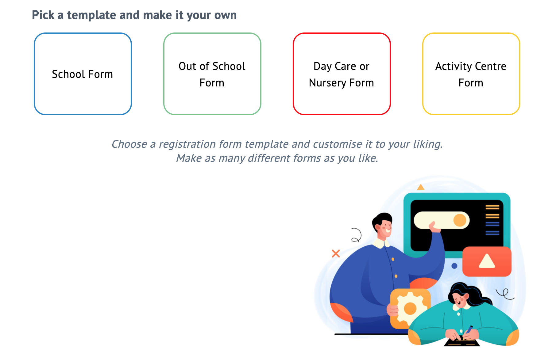 Online Registration System for for Schools and Childcare Centres #CheqForm