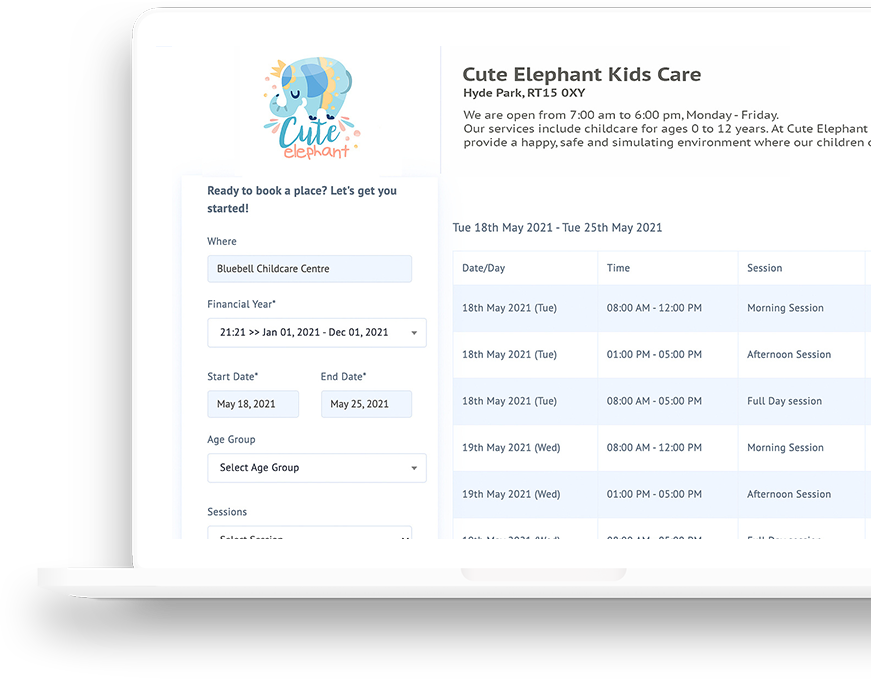 Easy online booking system for childcare providers #CheqBook