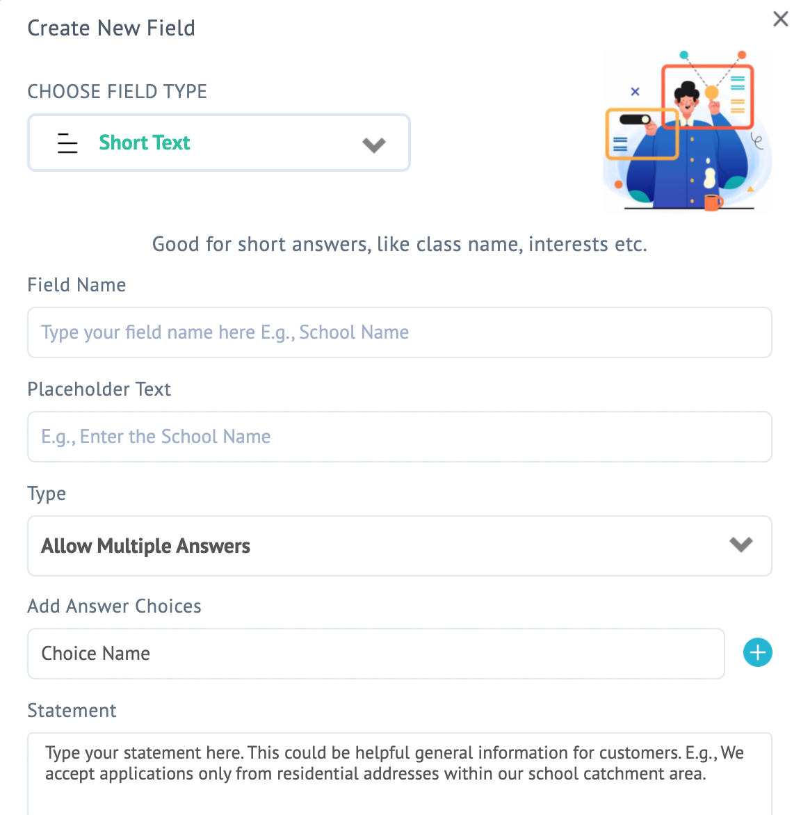 Turn registrations into an experience - Create custom field