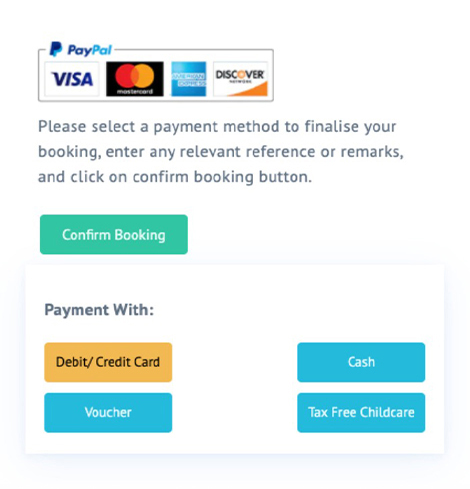 Custom Booking Forms - Payment Methods