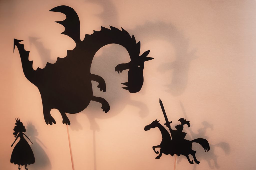 Shadow puppets for playful storytelling