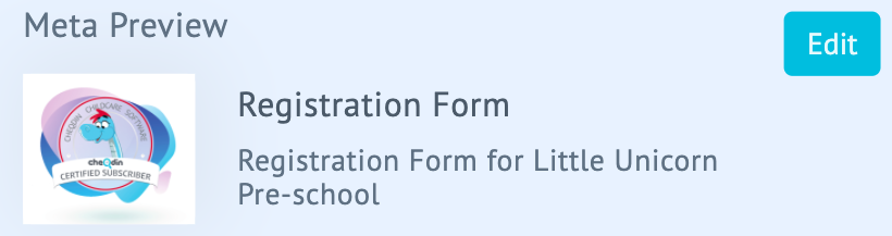 Edit Meta Preview for CheqForm