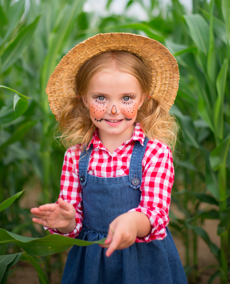 DIY scarecrow halloween outfit for kids